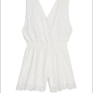 Vintage Havana Girls - Ivory Eyelet Romper